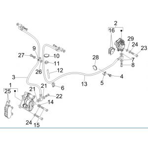 Przewody hamulcowe - Zacisk hamulcowy Vespa GTV 250 4T 4V IE 