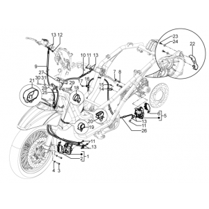 Przewody hamulcowe Piaggio Beverly 350 E3 Sport Touring 2013-2014