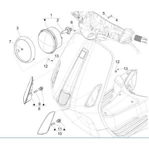 Światło przednie - Kierunkowskazy Vespa Primavera 125 4T 3V IE ABS 