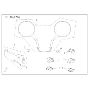 Przełączniki/lusterka Agm Vx50 plus