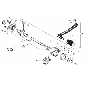 Zundapp C50 Sport 529-010 wałek zmiany biegów
