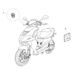 Emblemy - Kalkomanie - Logo Piaggio NRG Power 50 2-suwowy LC Euro 4