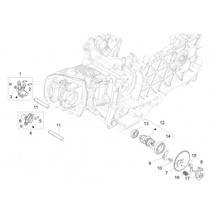 Wałek rozrządu - Koło zębate wałka rozrządu - Kołnierze Vespa Sprint 150 3V IE ABS Euro 3 2015