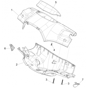 Vespa Sprint 150 3V IE ABS Euro 3 2015 Pokrywy kierownicy