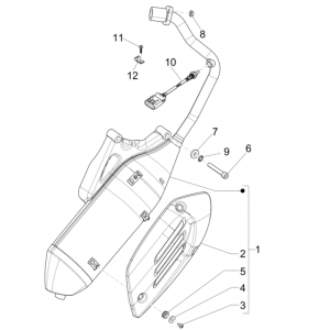 Vespa sprint 150 4T 3V IE Abs E3 2015 (EMEA) wydech