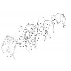 Osłona nóg Vespa Sprint 150 3V IE ABS Euro 3 2015
