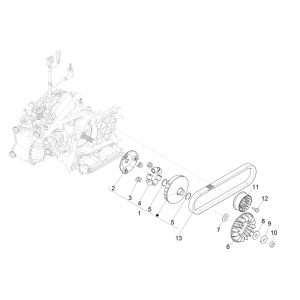 Wariator paska klinowego Vespa GTS 300 Super HPE 4V IE ABS Euro 5 2020-2022