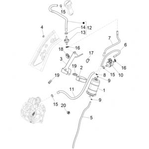 System antyperkolacyjny Vespa GTS 300 Super HPE 4V IE ABS Euro 5 2020-2022