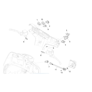 Przełączniki - Przyciski Vespa GTS 300 Super HPE 4V IE ABS Euro 5 2020-2022