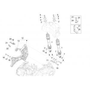Amortyzator Vespa GTS 300 Super HPE 4V IE ABS Euro 5 2020-2022