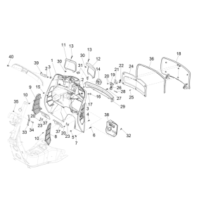 Osłona nóg Vespa GTS 300 Super HPE 4V IE ABS Euro 5 2020-2022