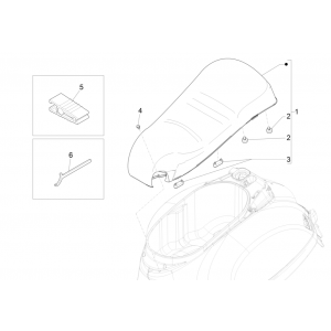 Siodło Vespa GTS 300 Super HPE 4V IE ABS Euro 5 2020-2022