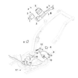 Regulator napięcia - Cewka zapłonowa - Części elektroniczne Piaggio Typhoon 50 2-stroke Euro 4 2018-2020