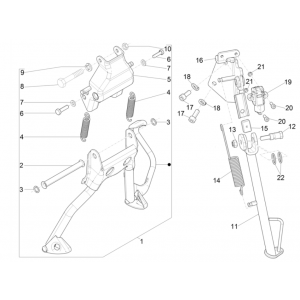 Piaggio Typhoon 50 2-suwowy stojak centralny Euro 4 2018-2020