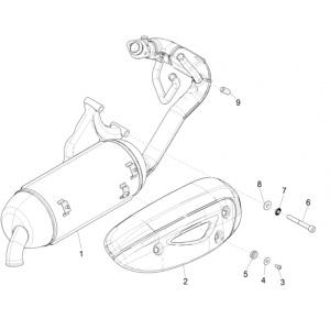 Wydech Piaggio Typhoon 50 2-suwowy Euro 4 2018-2020
