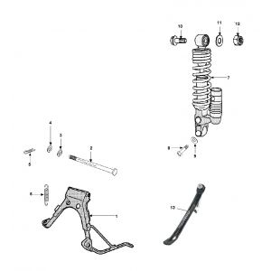 Amortyzator standardowy Peugeot Speedfight 3 LC 2-suwowy