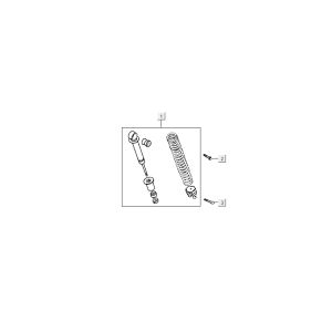 Amortyzator tylny Kymco DJ 2-suwowy Srebrny