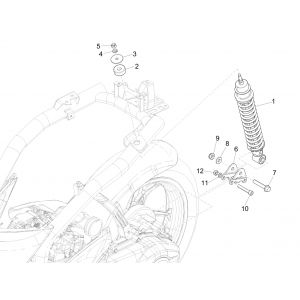 Amortyzator Liberty 125 IGET 4T 3V IE E4 ABS 2015 - 2019 (EMEA)