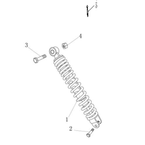 Amortyzator China Ape50 brązowy