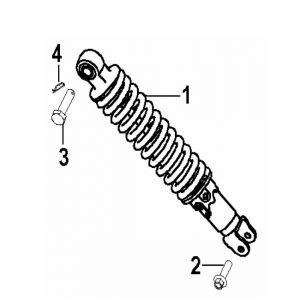 Amortyzator Generic Xor czarny 2006 2-suwowy