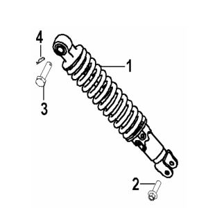 Amortyzator Generic Xor czarny 2007 2-suwowy 25