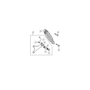 Amortyzatory Kymco Super9 2-suwowy nm srebrny