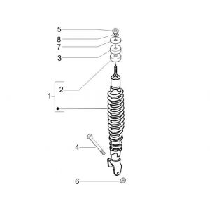 Amortyzator Piaggio Zip 2000 4-suwowy AC