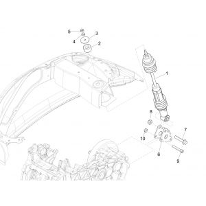 Amortyzator Vespa Sprint 125 4T 3V IE ABS E5 2021 (EMEA)