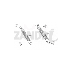 Amortyzatory Santini Capri 125cc czarne