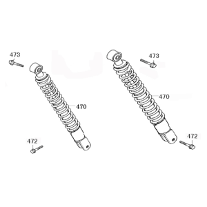Amortyzatory AGM VX50s pomarańczowe