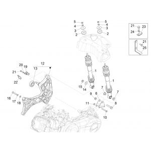 Amortyzatory Vespa GTS 300 HPE 4T 4V IE ABS E4 2019 (EMEA)
