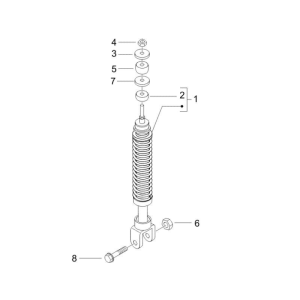 Amortyzatory Gilera Runner 50 SP 2010-2017 pomarańczowe 954/A