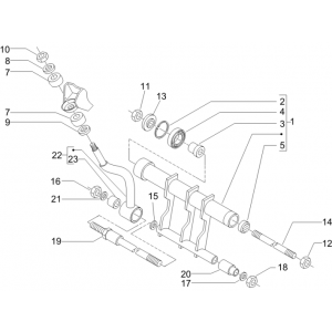 Wahacz wahacza Piaggio Beverly 500 E3 2007-2012