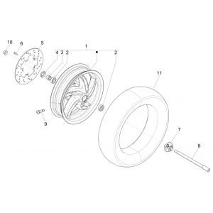 Piaggio Fly 125 4-suwowy 3V IE E3 koło przednie