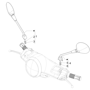 Vespa Electrica 45KM/H E5 2021 (EMEA) Lusterko Zachodnie