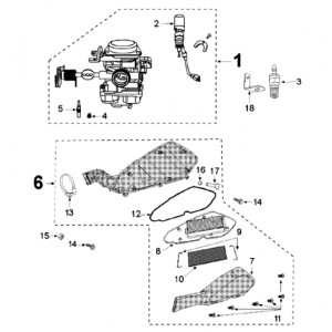 Django 50 4T Evasion Carburetor