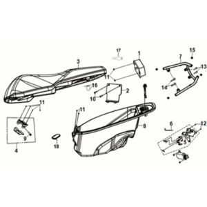 Seat - Rear Grip Sym Orbit III 125I E5