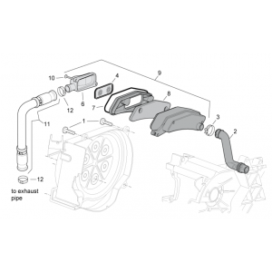 Dopływ powietrza wtórnego Aprilia SR 50 H2O ie+carb 2004-2009
