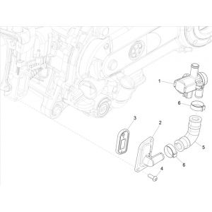 Vespa Primavera 4-suwowy zasilanie powietrzem wtórnym 3V (wtrysk euro5 IGET)