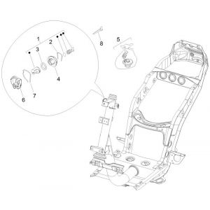 Piaggio New Fly 4-suwowy zamek 2-zaworowy