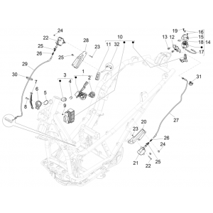 Piaggio Beverly 300 4T 4V HPE ABS E5 zamki 2021-2022 (EMEA)