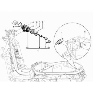 Piaggio MP3 300 HPE /300 HPE SPORT E5 ABS 2020-2022 zamki (EMEA)