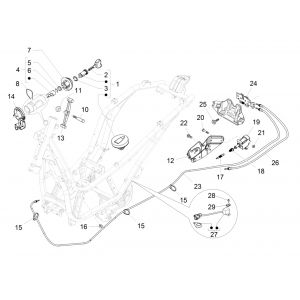 Piaggio Beverly 300 IE ABS E4 2016 - 2020 zamki (EMEA)