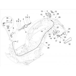 Zamki Vespa GTS 300 HPE 4T 4V IE ABS E4 2019 (EMEA)