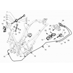 Zamki Piaggio Beverly 125 RST 4T 4V IE E3 2010-2015 (EMEA)