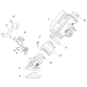Wtryskiwacz - Piaggio Liberty 125 4-suwowy 3V IE Przyłącze wlotowe ABS (IGET Euro 5)