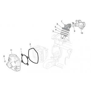 Obudowa przepustnicy Aprilia SR 50 H2O ie+carb 2004-2009