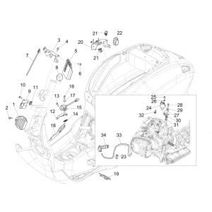 Regulator napięcia - Cewka zapłonowa - Części elektroniczne Vespa Sprint 150 3V IE ABS Euro 3 2015
