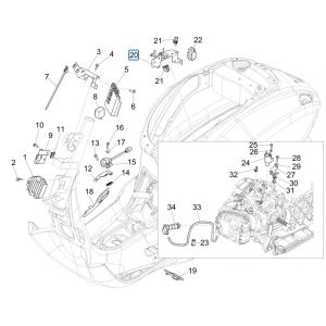 Regulator napięcia- Elektroniczne jednostki sterujące- Cewka zapłonowa HS Vespa Primavera 125 4T 3V IE ABS 