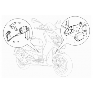 Regulator napięcia - Cewka zapłonowa - Części elektroniczne Piaggio Typhoon 50 2-stroke Euro 3 2011
